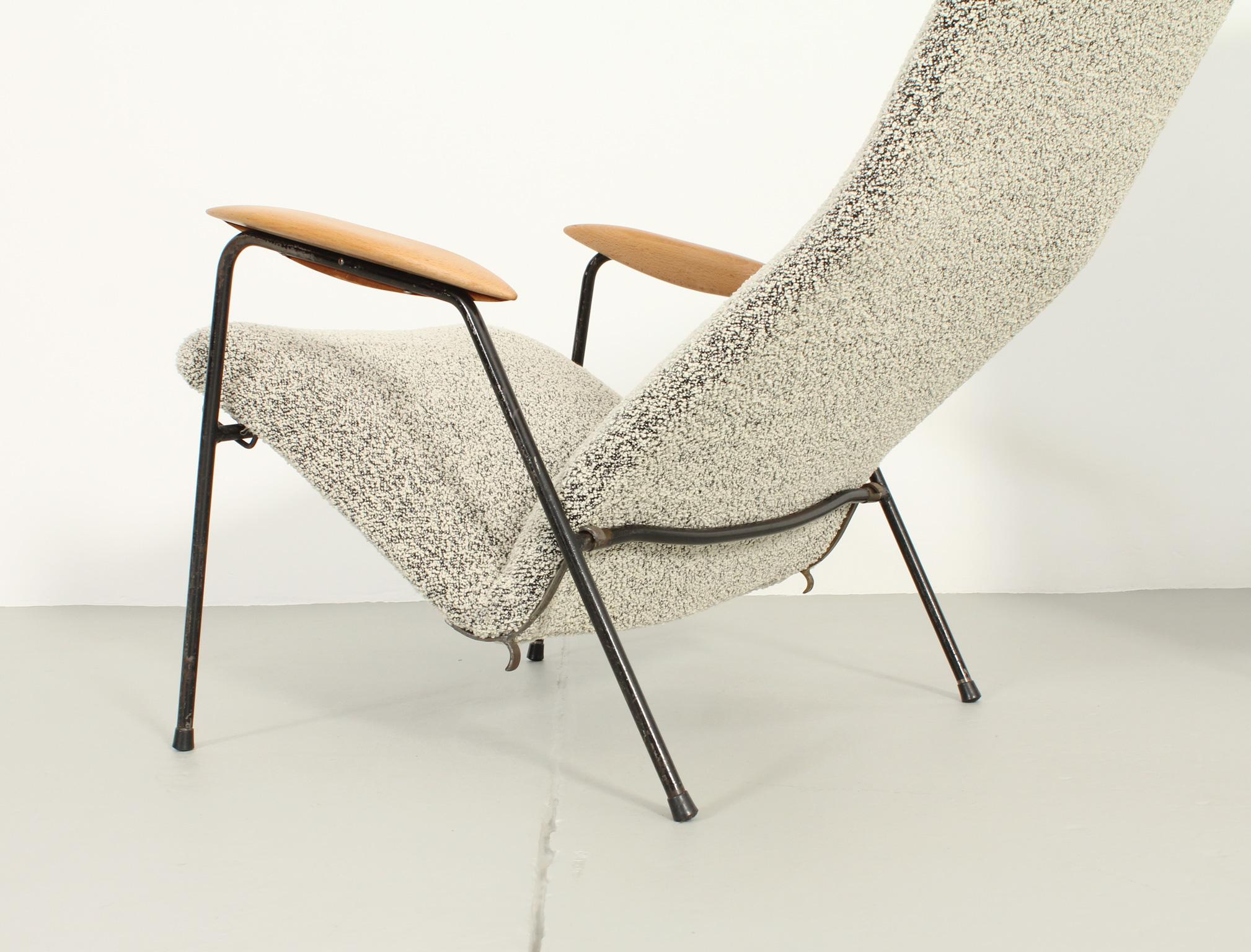 Metal Pair of Contour Armchairs by Alf Svensson, 1955