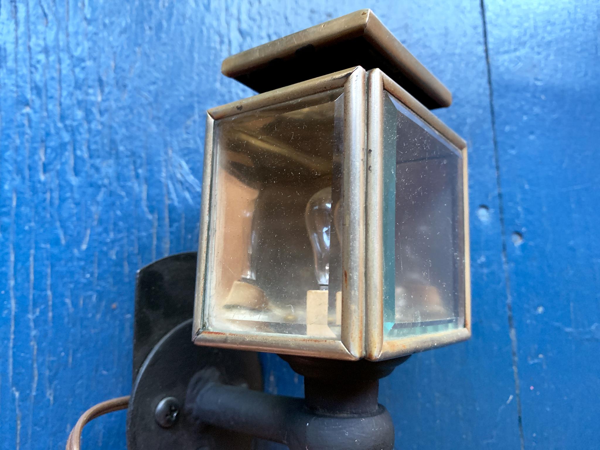 Pair of Converted Studebaker Car Light Sconces For Sale 2