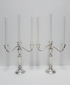 Pair of Convertible Sterling Silver Candlesticks or Candelabras by Gorham