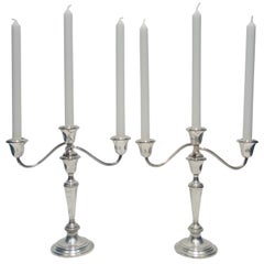 Pair of Convertible Sterling Silver Candlesticks or Candelabras by Gorham