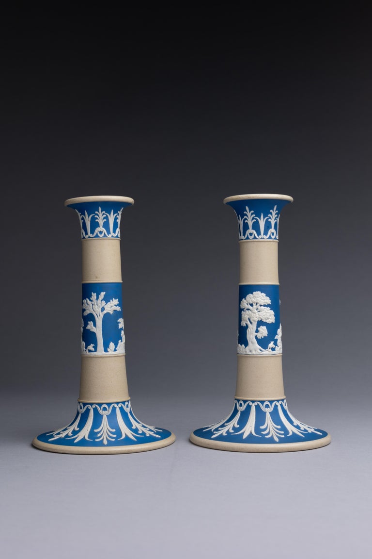 Pair of Copeland Spode Jasperware Neoclassical Candlesticks For Sale at ...
