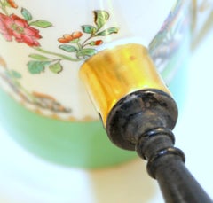 Pair of Copeland 'Spode' Porcelain "Peacock and Peony" Cafe' au Lait Pots