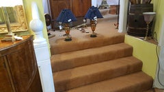 Paar klassische Tischlampen aus Kupfer und Messing