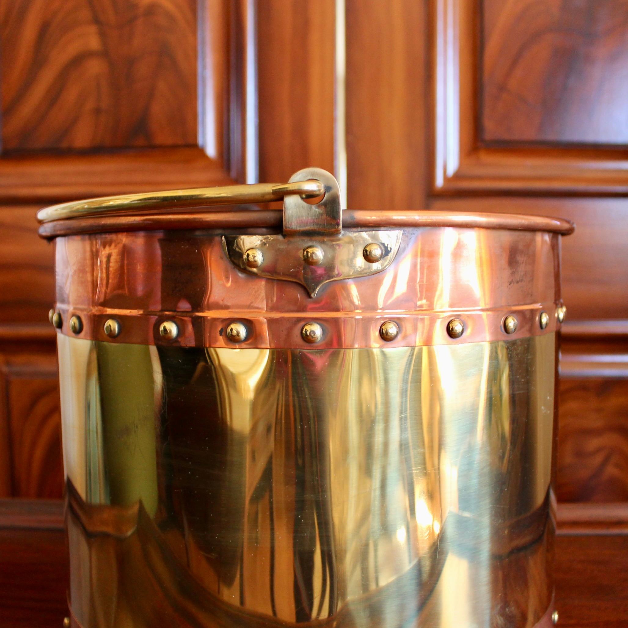 copper kindling bucket