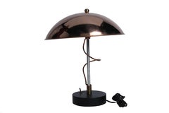 Pair of Copper and Iron Mid Century Modern Table Lamps