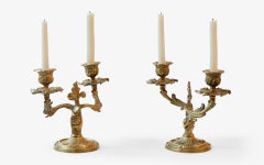 Paire de candélabres en cuivre de France