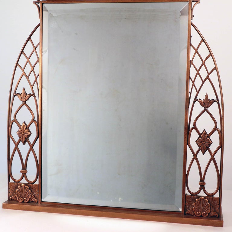 Pair of Copper Framed Art Deco Dressing Table Mirrors at 1stDibs