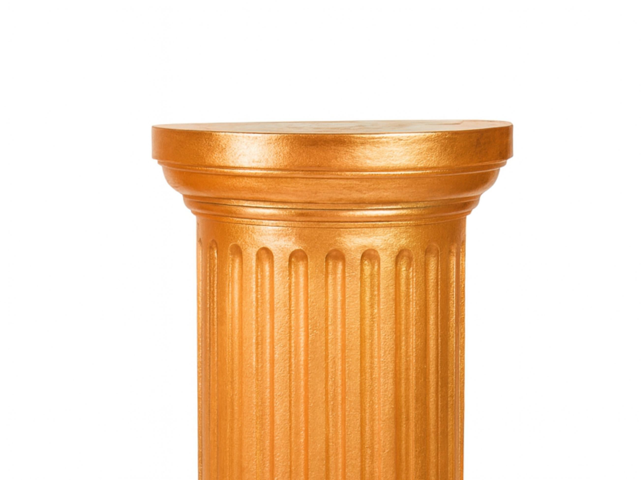 Pair of Copper Gilt Wood Column, Louis Philippe Style, 19th Century For Sale 3