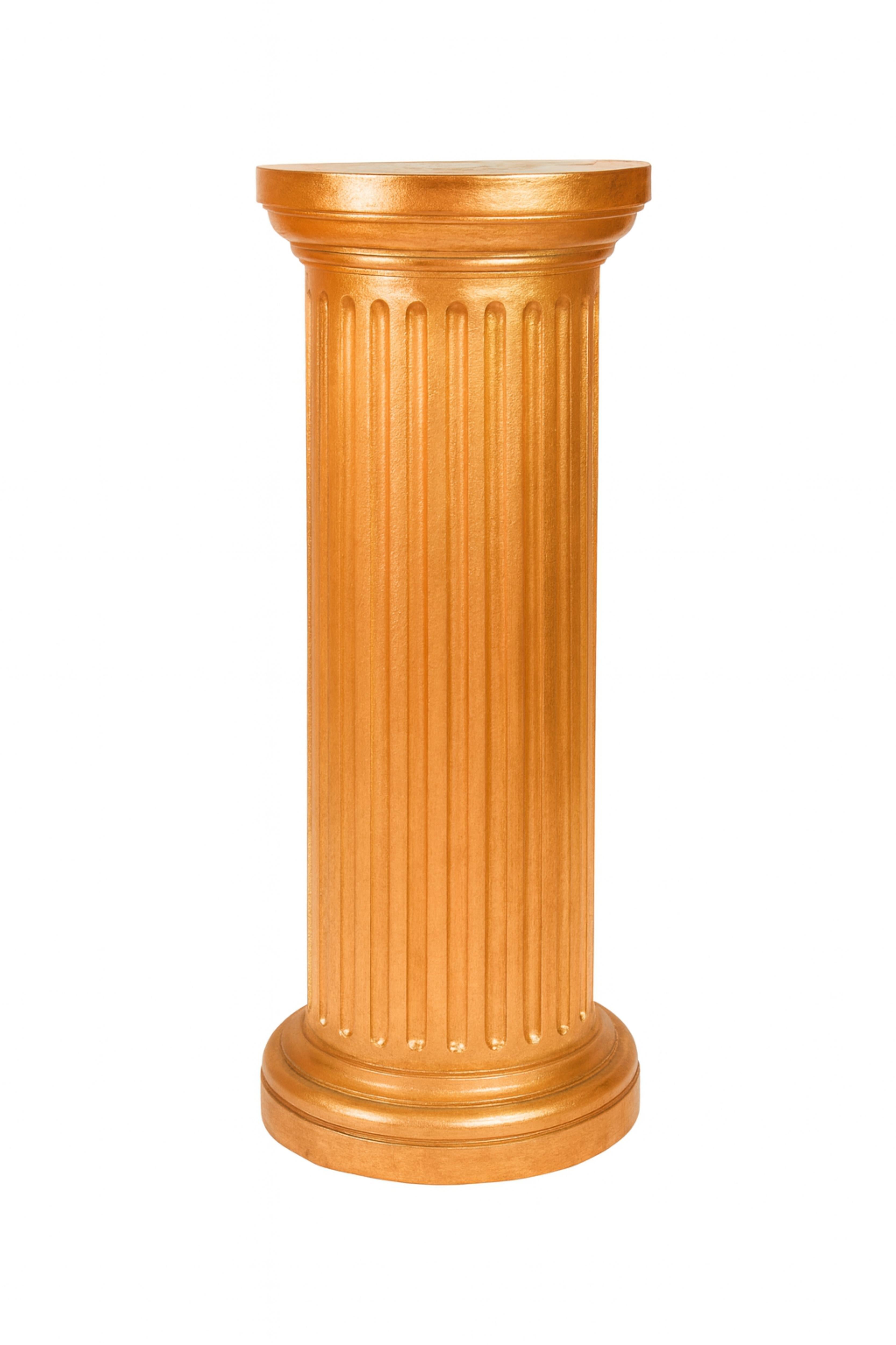 Pair of Copper Gilt Wood Column, Louis Philippe Style, 19th Century For Sale 4