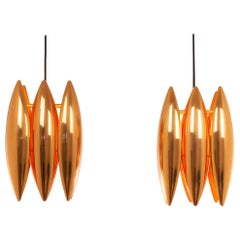 Paire de pendentifs Kastor en cuivre par Jo Hammerborg pour Fog & Mørup, 1960s