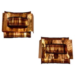 Pair of Copper Sconces