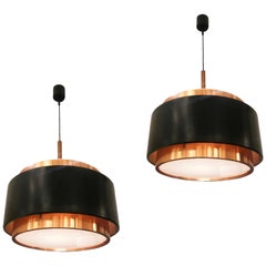 Pair of Copper Stilnovo Pendants, Italy, 1960s Pair of Copper Stilnovo Pendants, Italy, 1960s