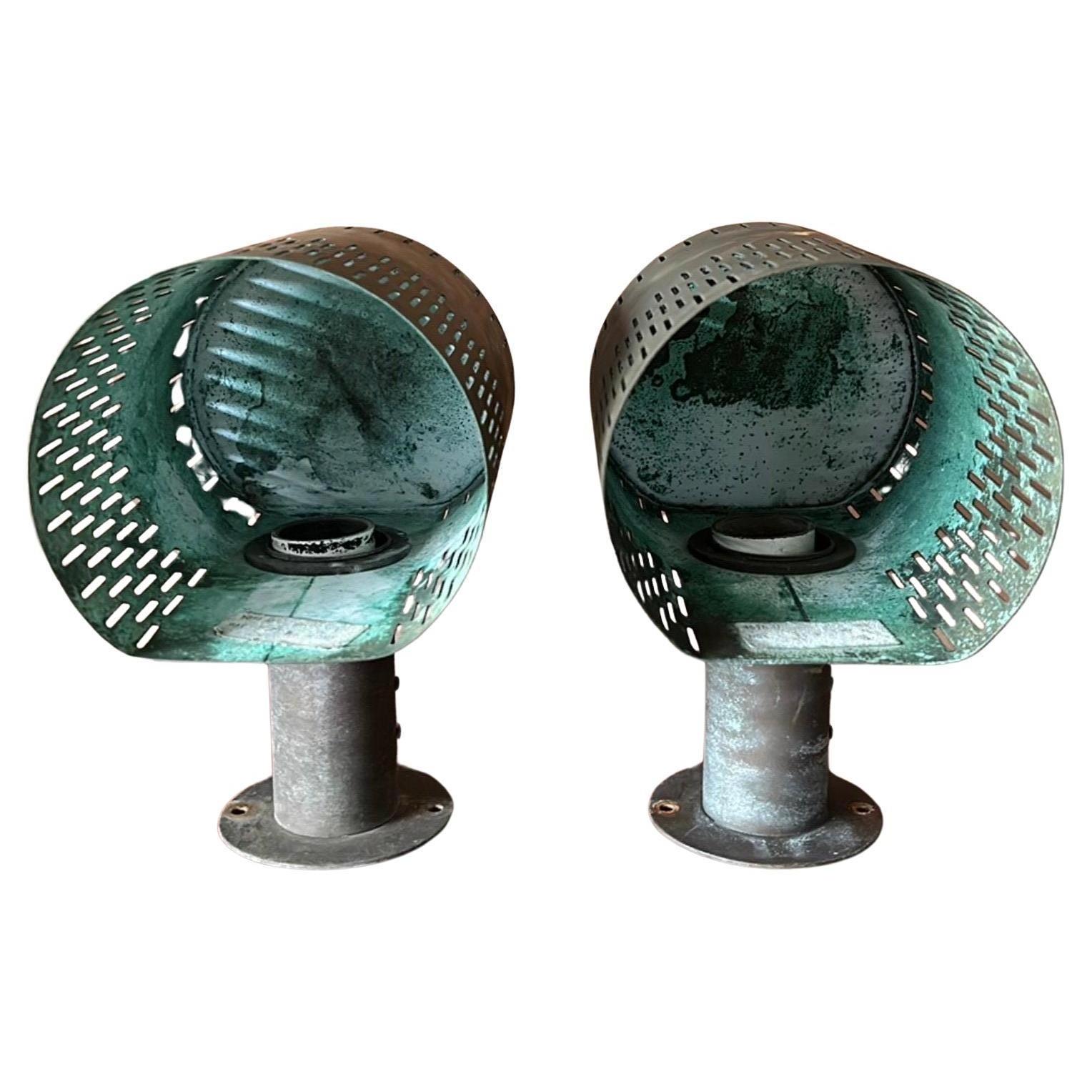 Swedish Pair of Copper Wall Lamps by Hans Bergström, Ateljé Lyktan 1940/50s Sweden Rare For Sale