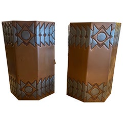 Pair of Copper Wall Sconces by Isaac Maxwell Metal
