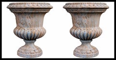 PAAR KOPIE EINER ANTIZENTRALEN SIENESISCHEN VASE VON 1700 IN TERRACOTTA 21.