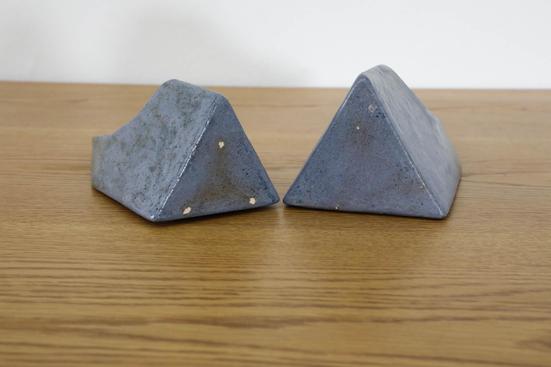 Pair of Cor Unum Lavendar Gray Ceramic Abstract Table Vases For Sale 12