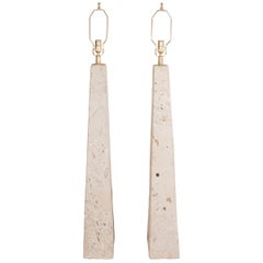 Pair of Coral Stone Floor Lamps