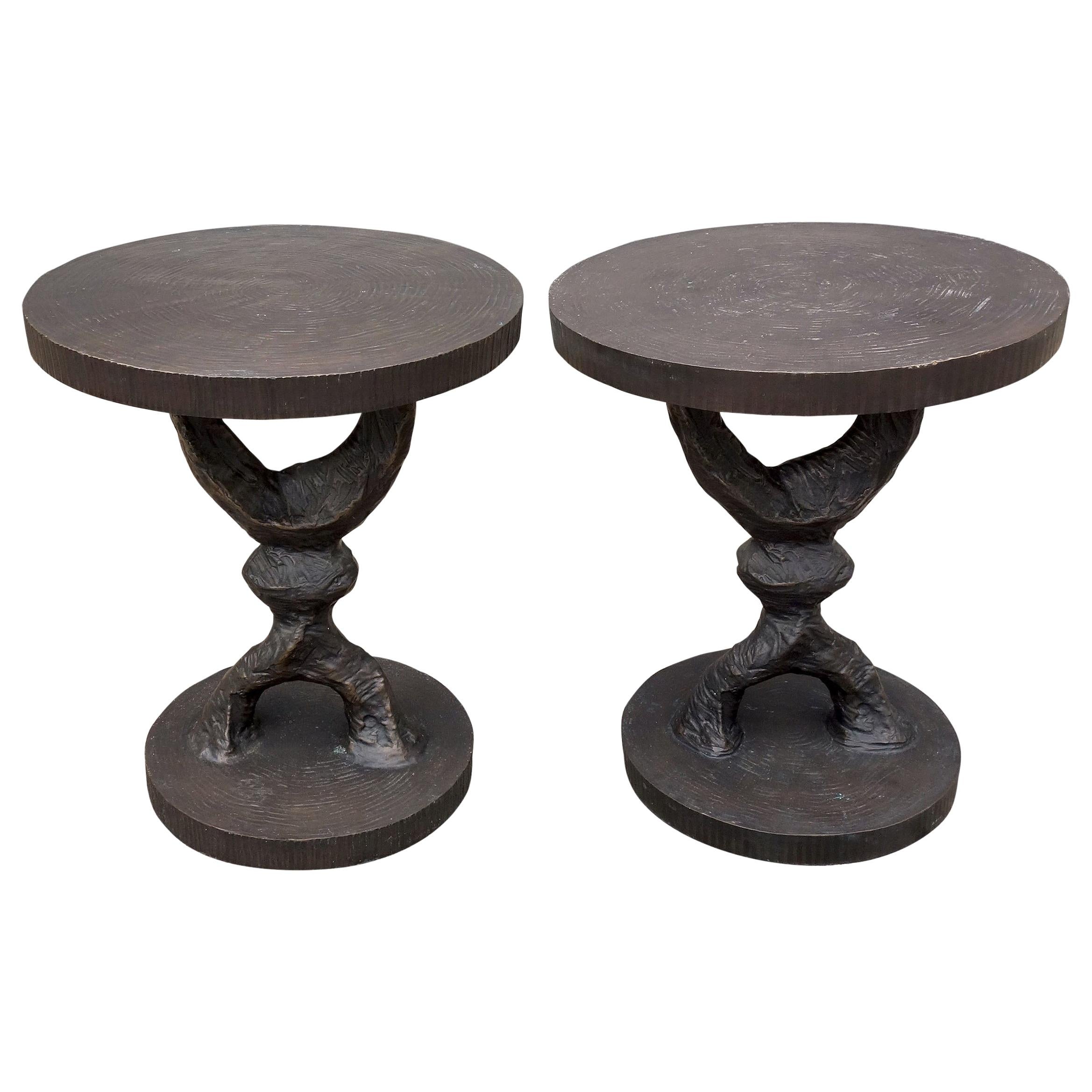 Pair of Corbin Crescent Side Tables