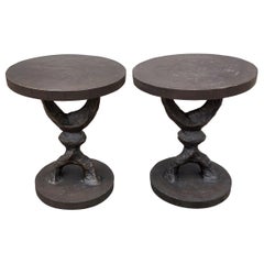 Pair of Corbin Crescent Side Tables