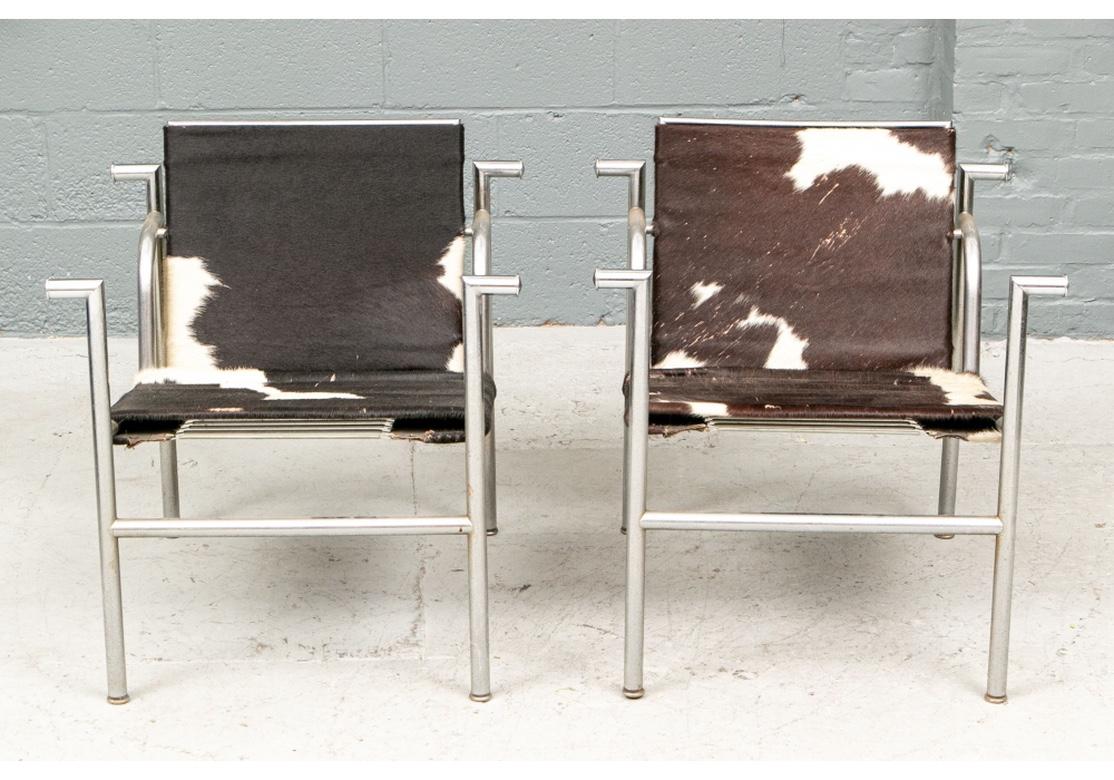 Pair of Corbusier LC1 Chairs for Restoration In Distressed Condition In Bridgeport, CT