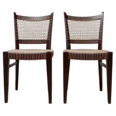 Pair of Corded Art Deco French Occasional Chairs