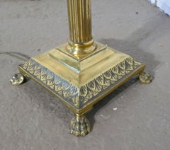 Pair of Corinthian Column Floor Lamps Brass Standard Lamps
