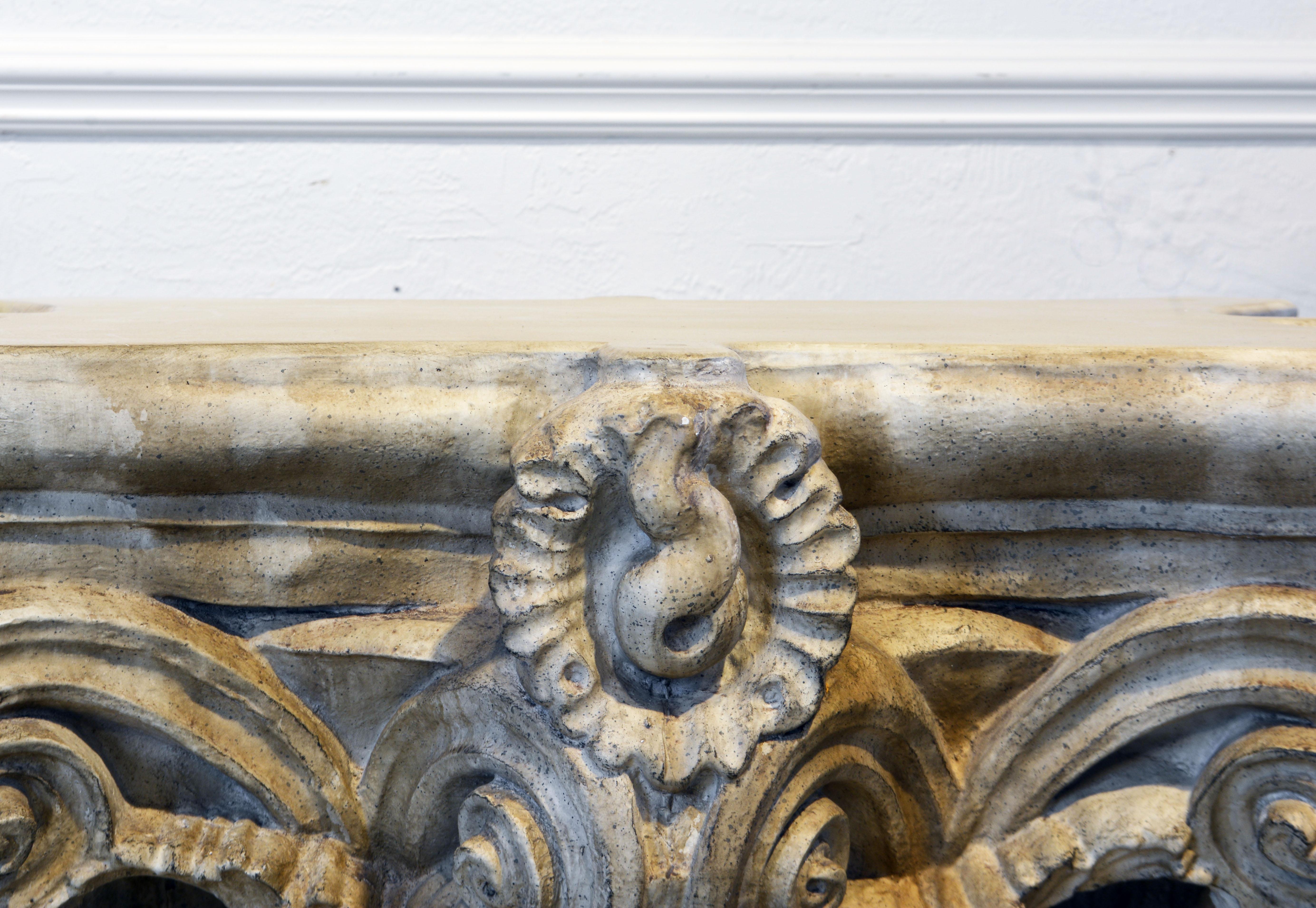 20th Century Pair of Corinthian Plaster Capitals after The Antique, Table Bases or Sculptures