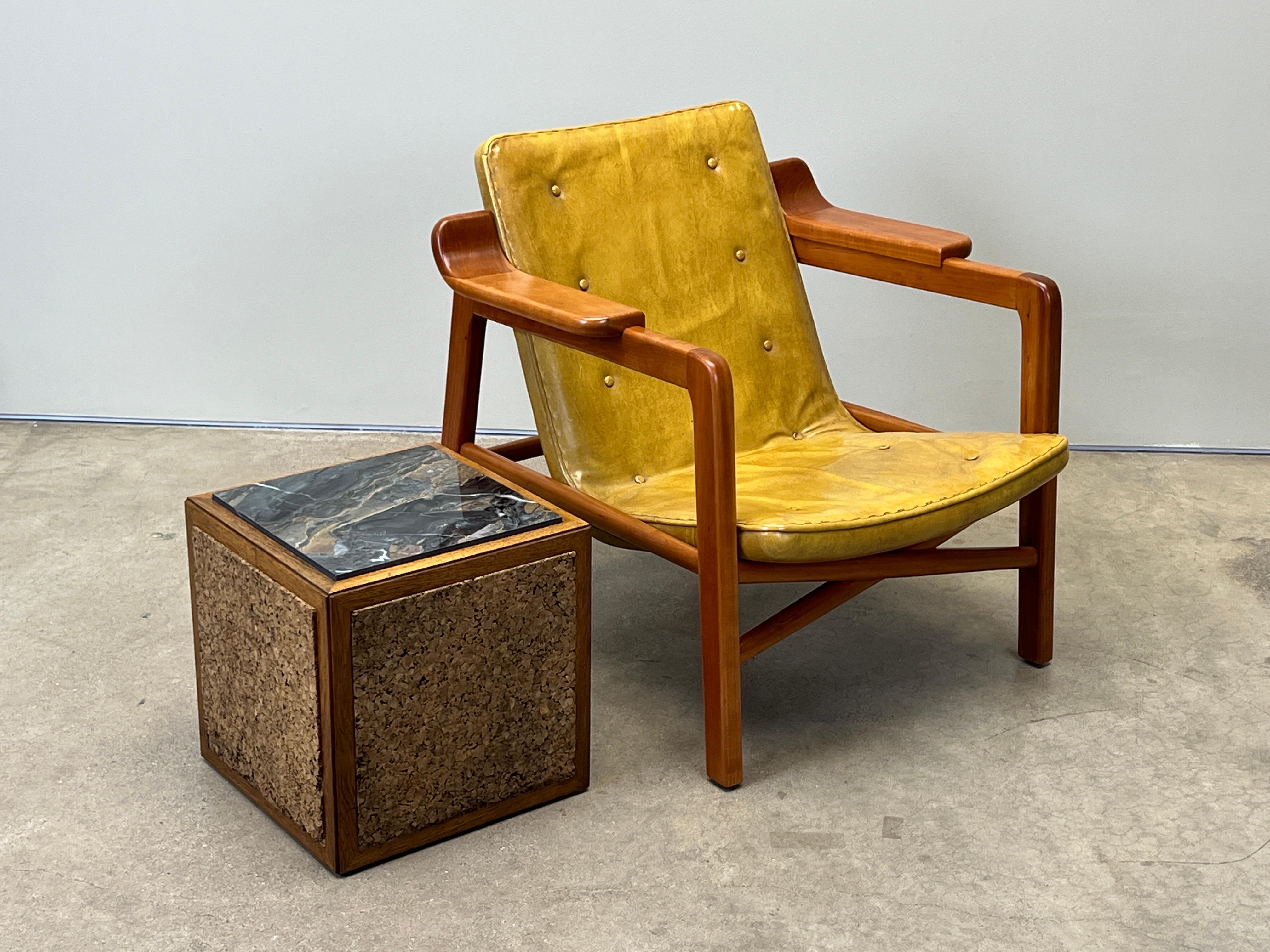 Pair of Cork and Marble Cube Tables by Edward Wormley for Dunbar For Sale 4