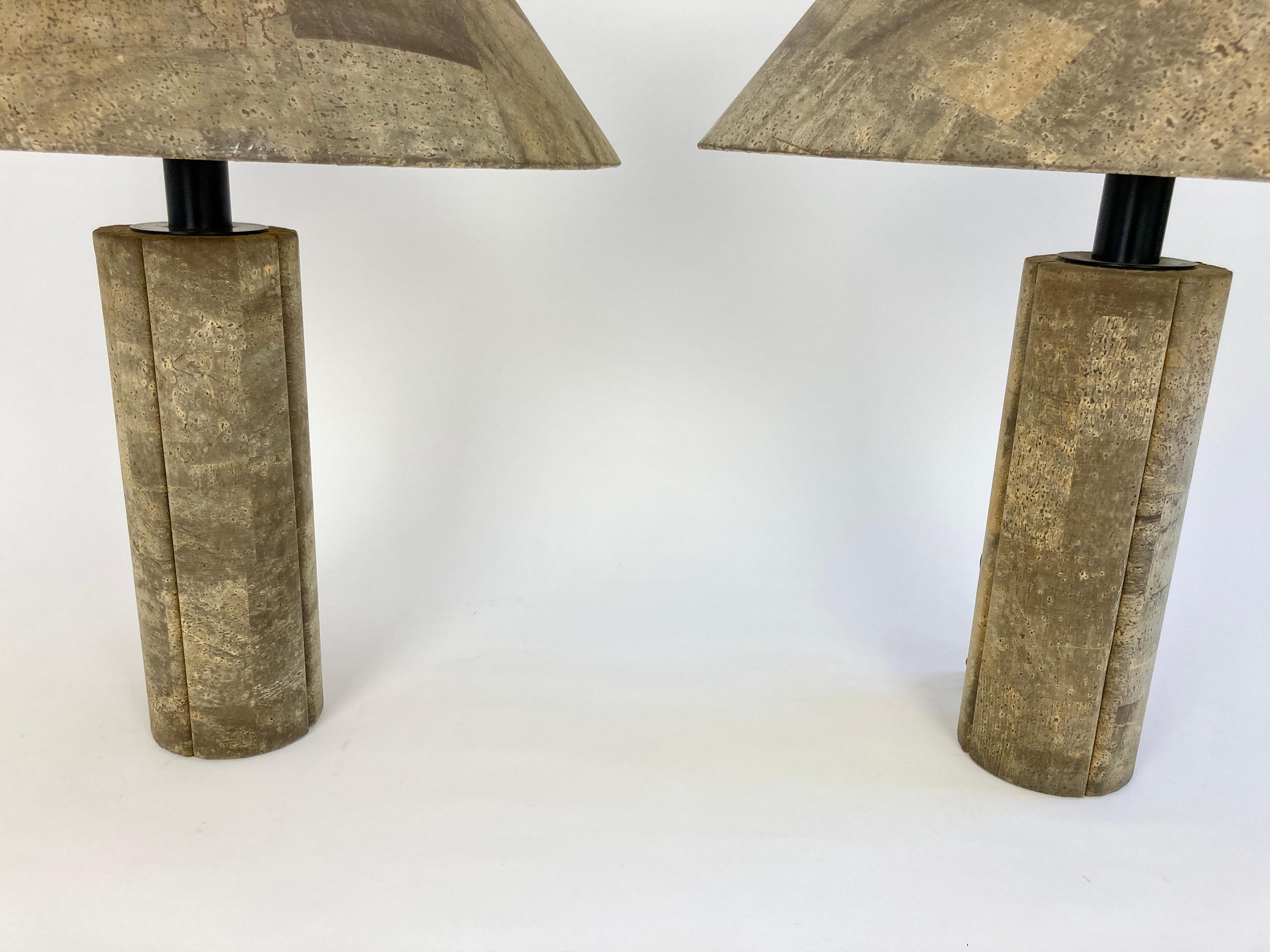 Pair of Cork Lamps by Ingo Maurer, Design M, Germany, 1974 1