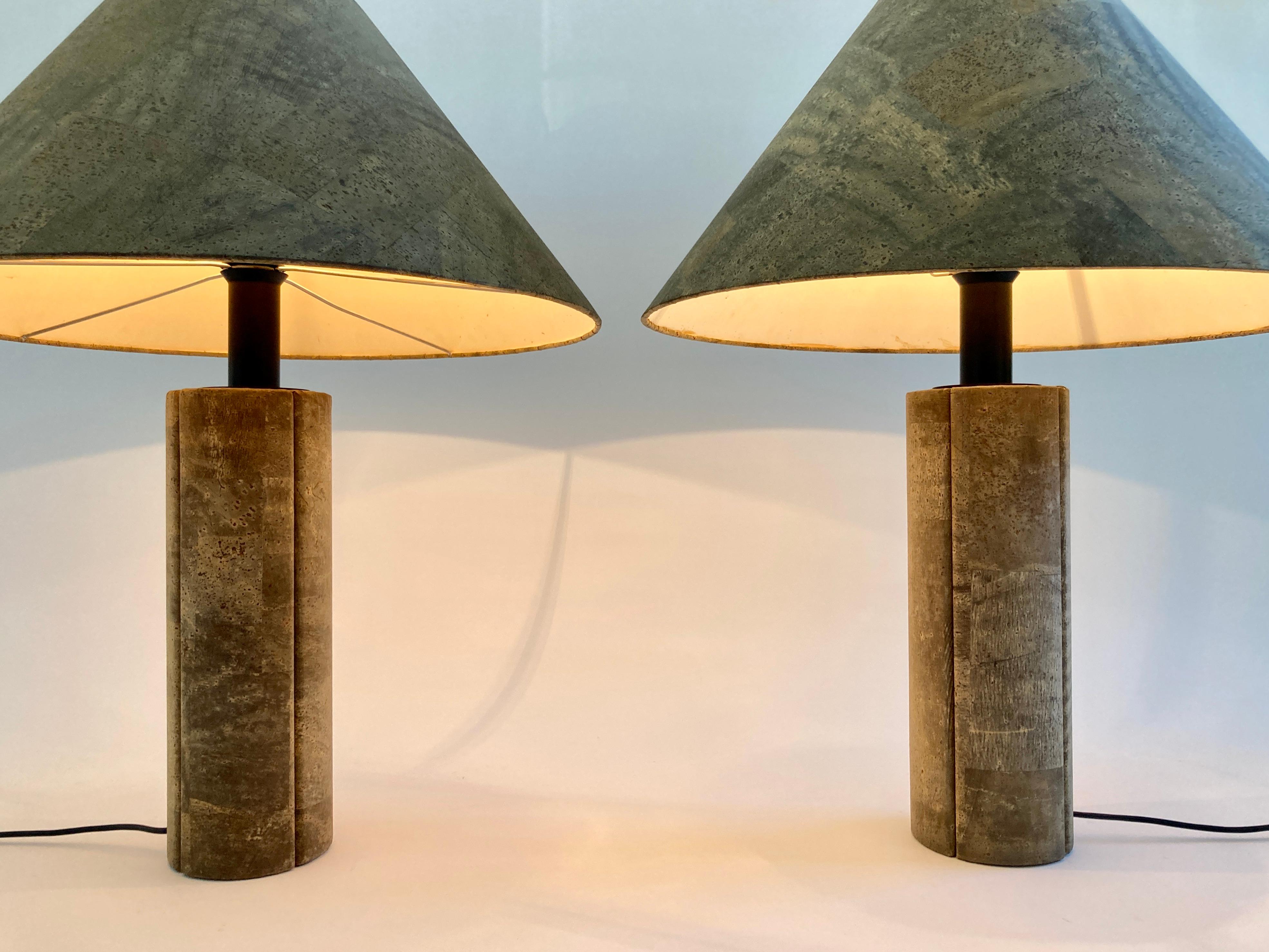 Pair of Cork Lamps by Ingo Maurer, Design M, Germany, 1974 3