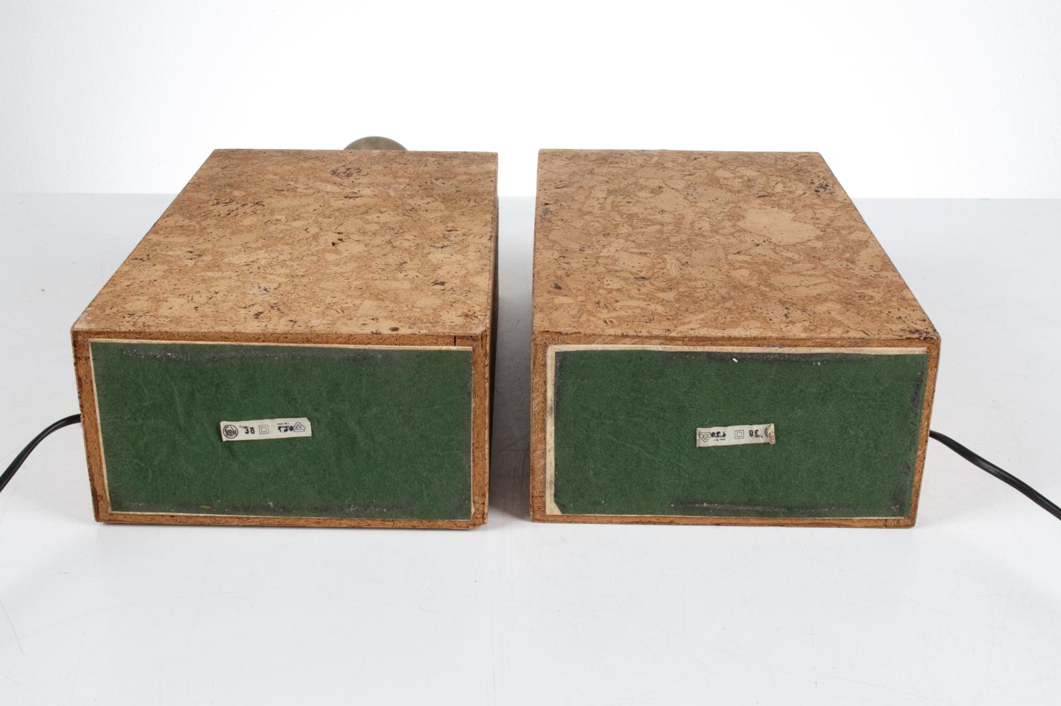 Pair of Cork Monolith Table Lamps in the Stye of Ingo Maurer, c. 1970's For Sale 9
