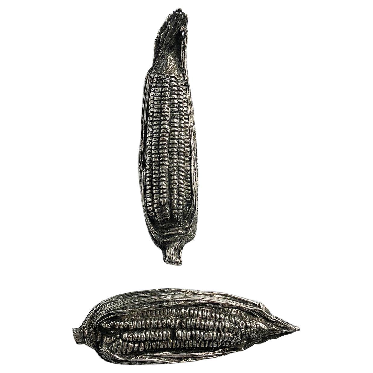 Pair of Corn Sculptures by Aruro Pani