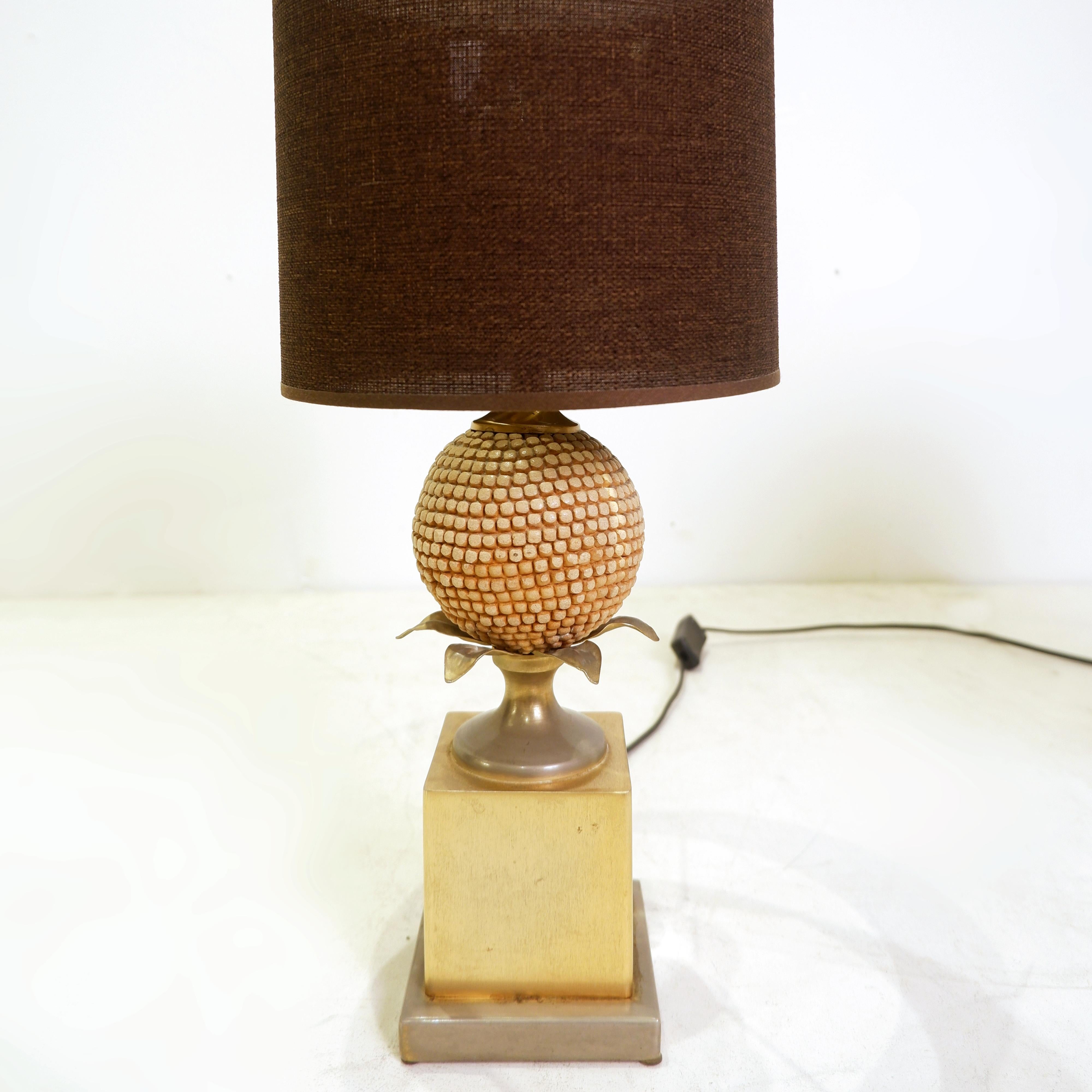 Pair of Corn Table Lamps Le Dauphin, France 1980s For Sale 4