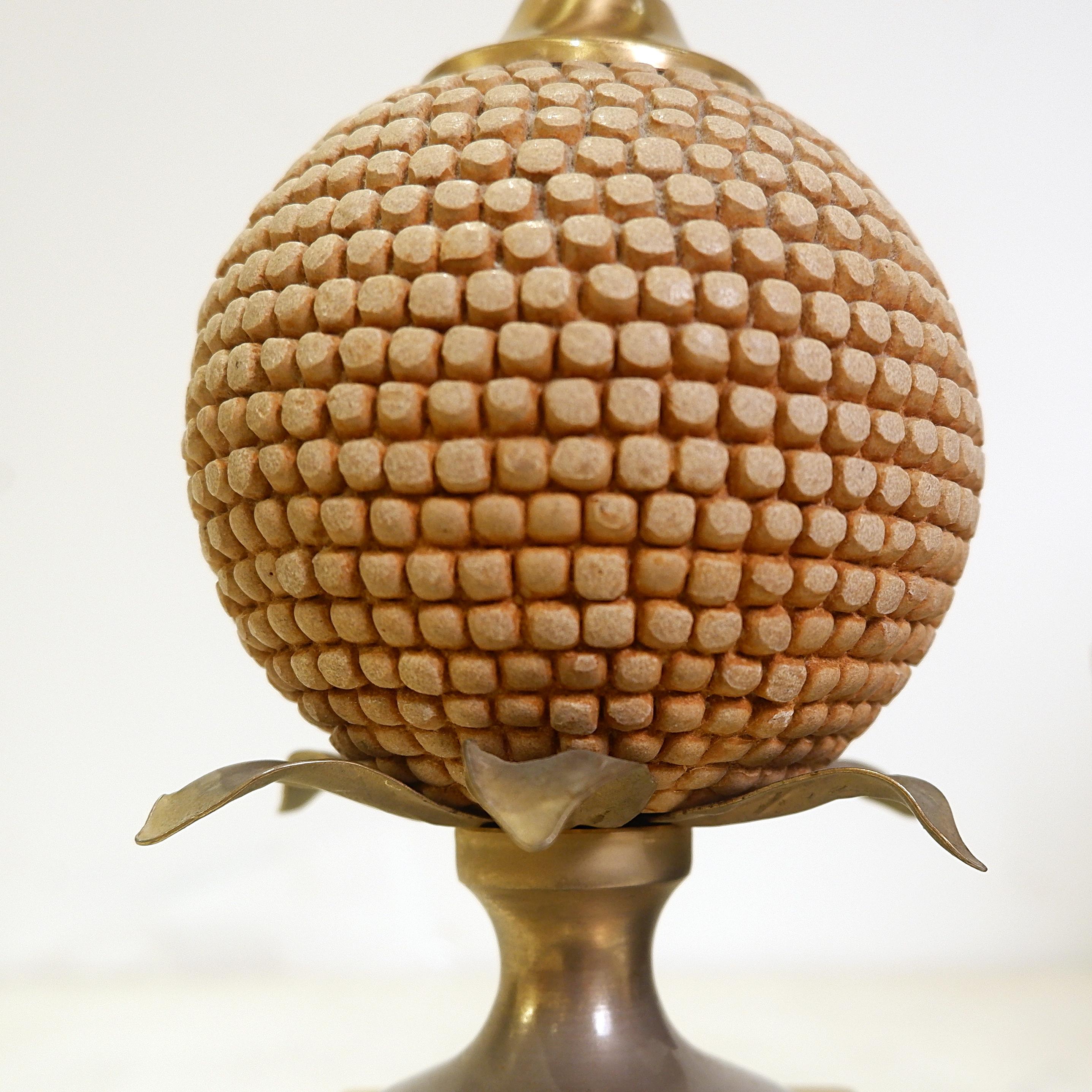 Pair of Corn Table Lamps Le Dauphin, France 1980s For Sale 7