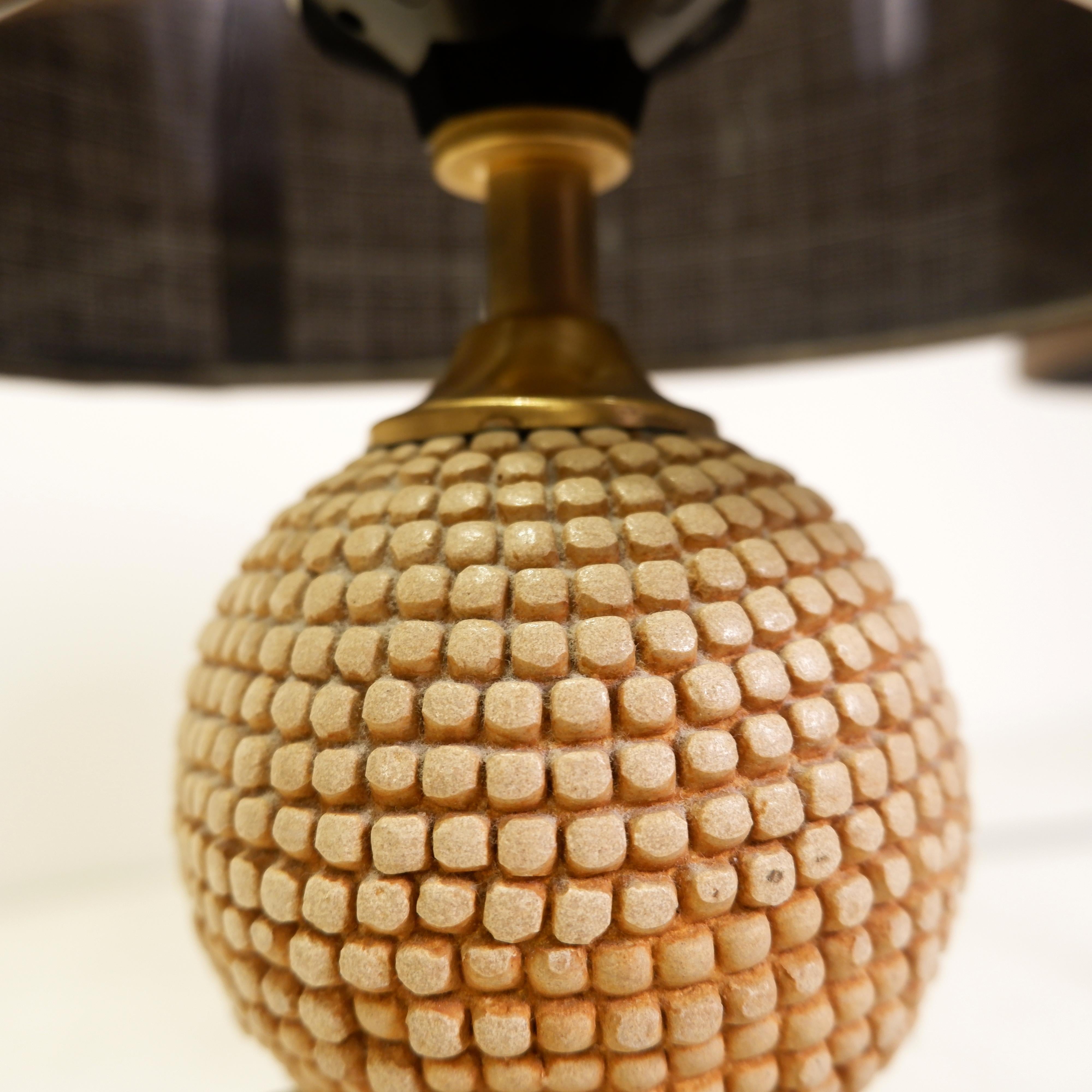 20th Century Pair of Corn Table Lamps Le Dauphin, France 1980s For Sale
