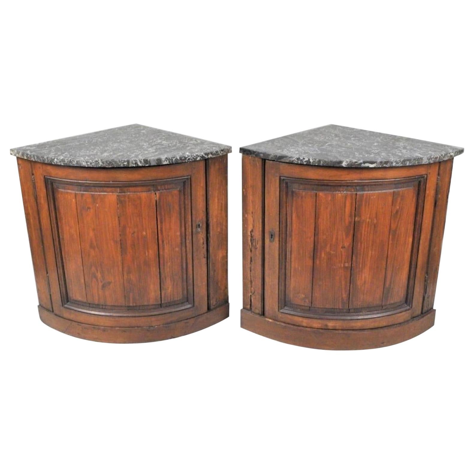 Pair of Corner Cabinets, French Country, 18th Century For Sale