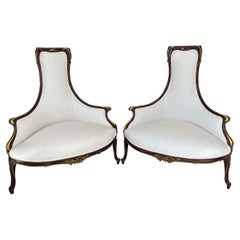 Pair of Corner Chairs, 19th Century Spanish