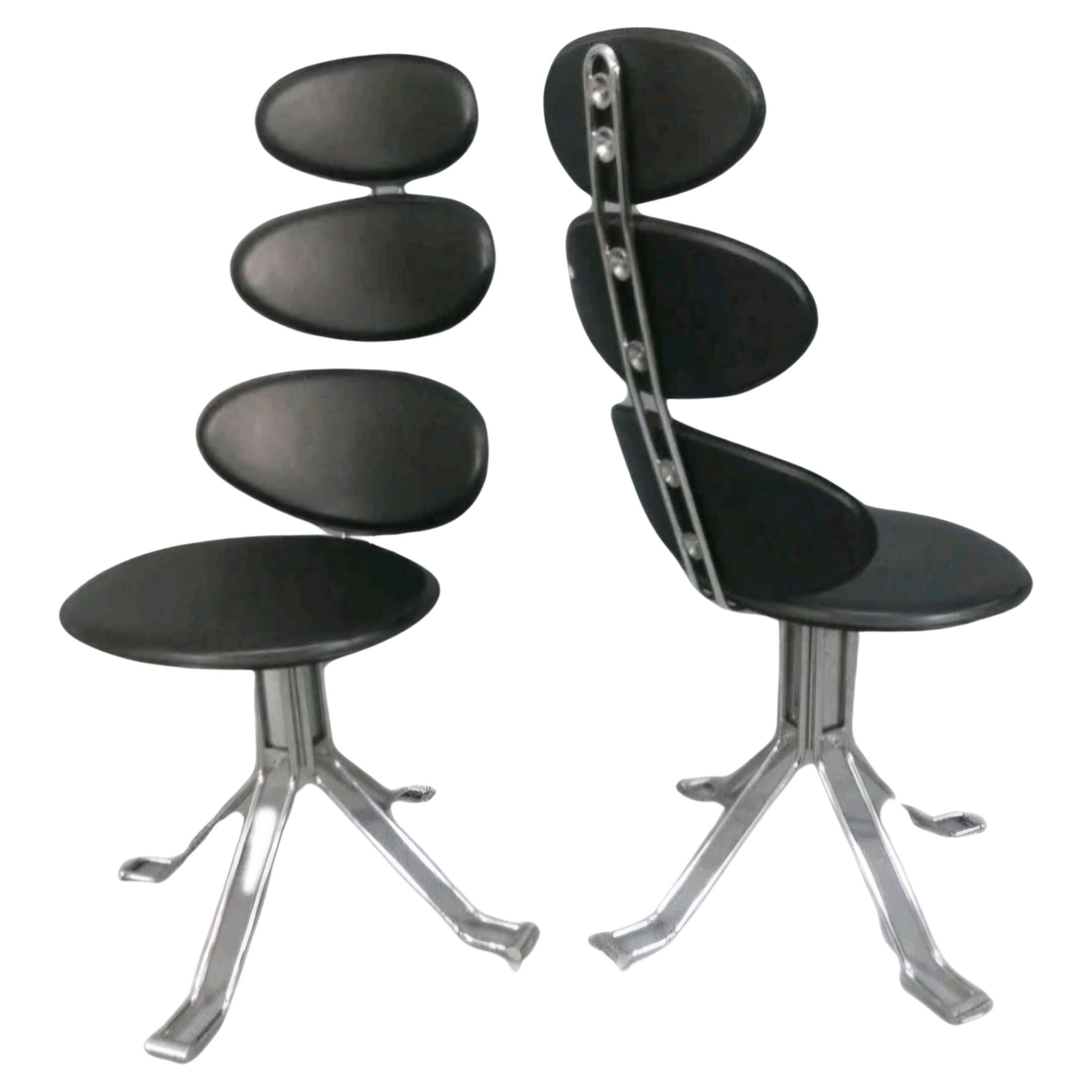 Paar Corona Style Stühle Attrib. Paul Volter im Angebot