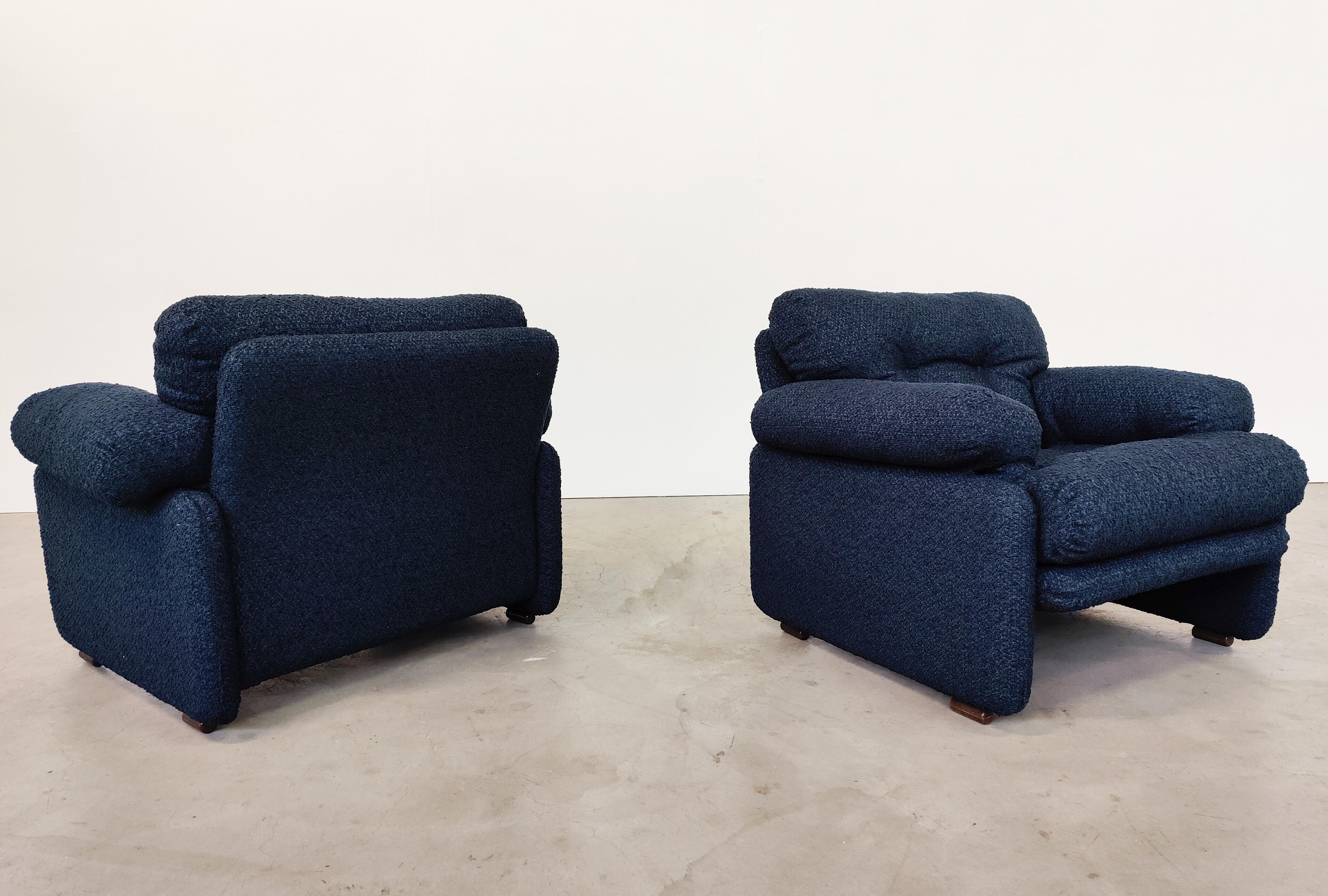 Mid-20th Century Pair of Coronado Armchairs by Tobia & Afra Scarpa for B&B Italia, Italy, 1960s