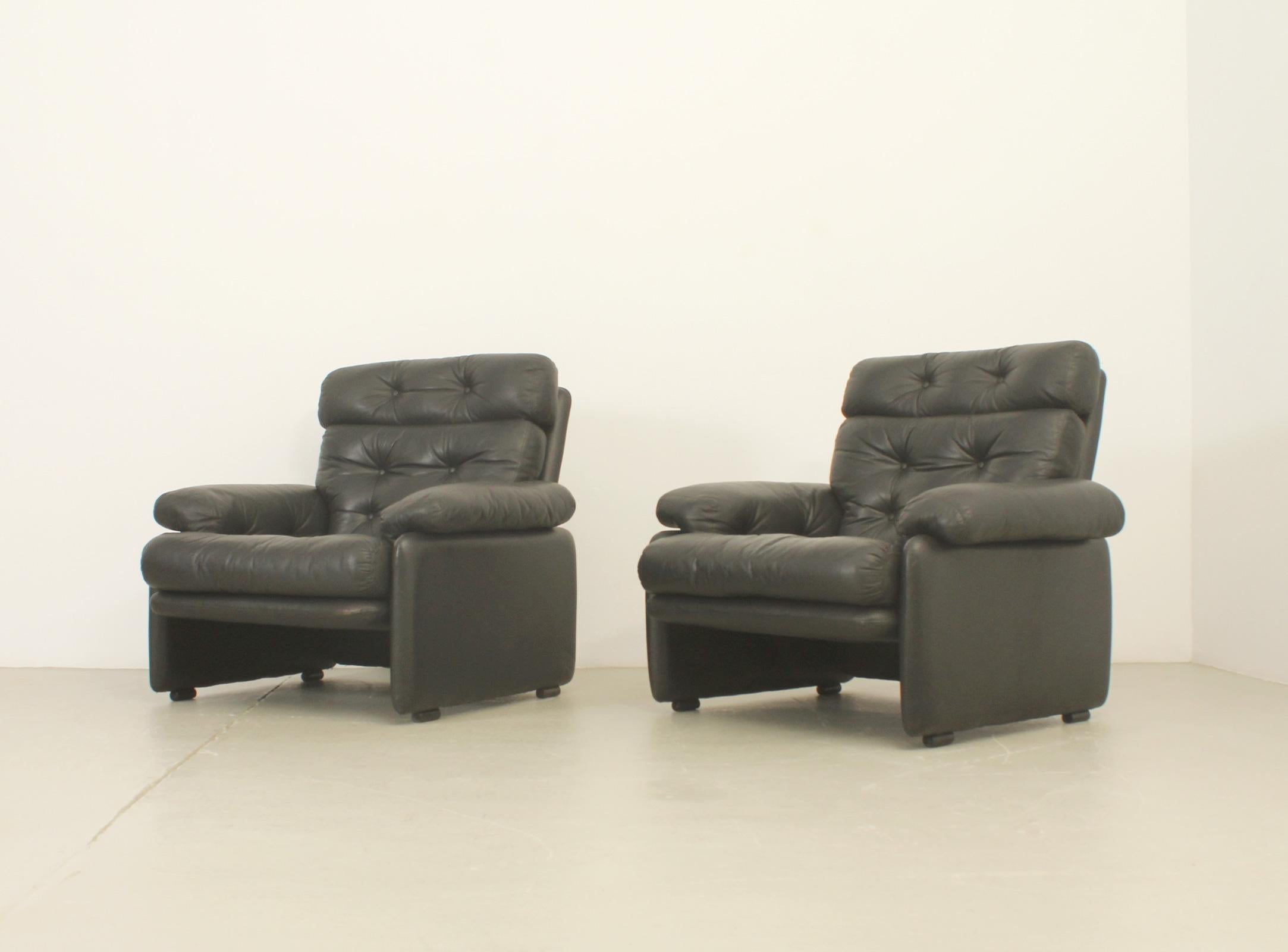 Pair of Coronado Armchairs by Tobia Scarpa for B&B, Italy For Sale 3