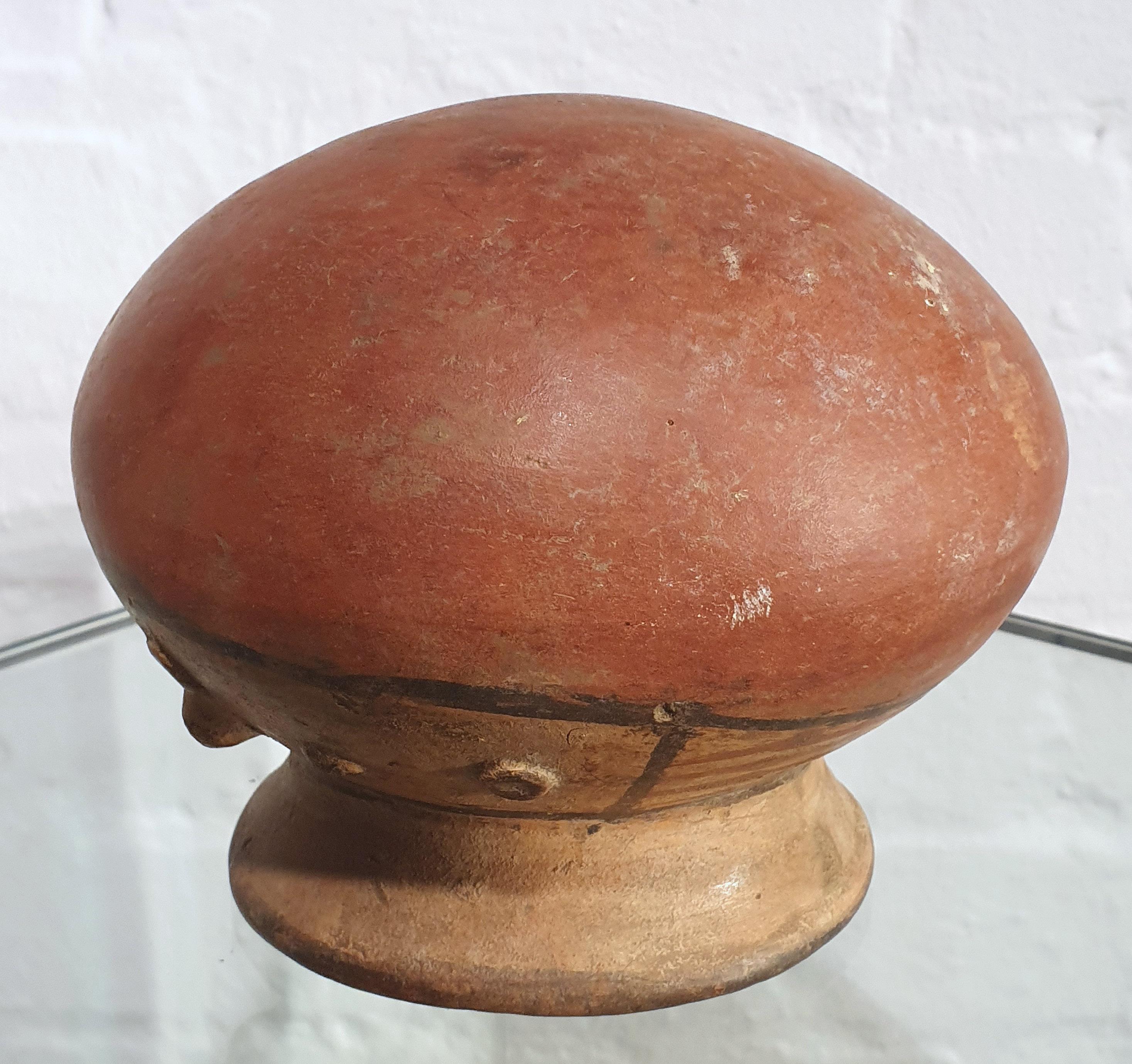 Pair of Costa Rican Terracotta Ovoid Bowls For Sale 2