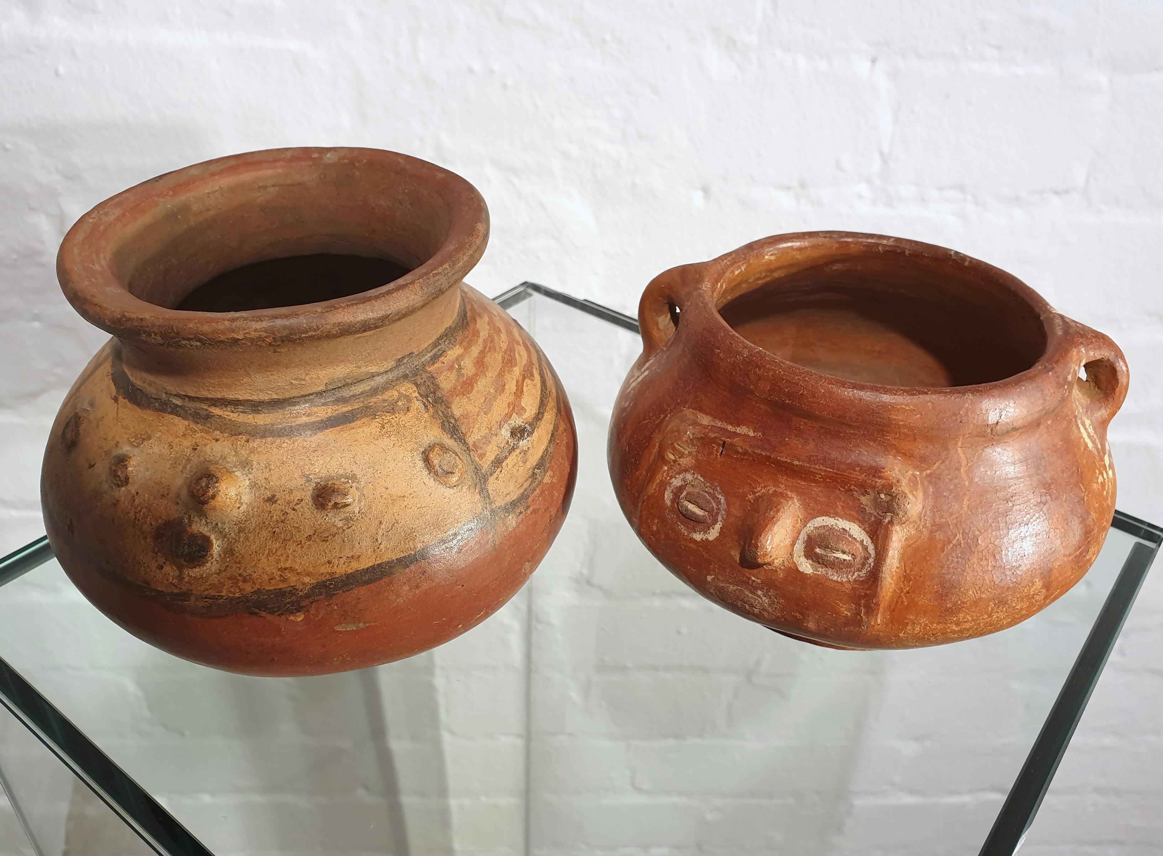 Pair of Costa Rican Terracotta Ovoid Bowls For Sale 5