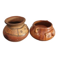 Pair of Costa Rican Terracotta Ovoid Bowls