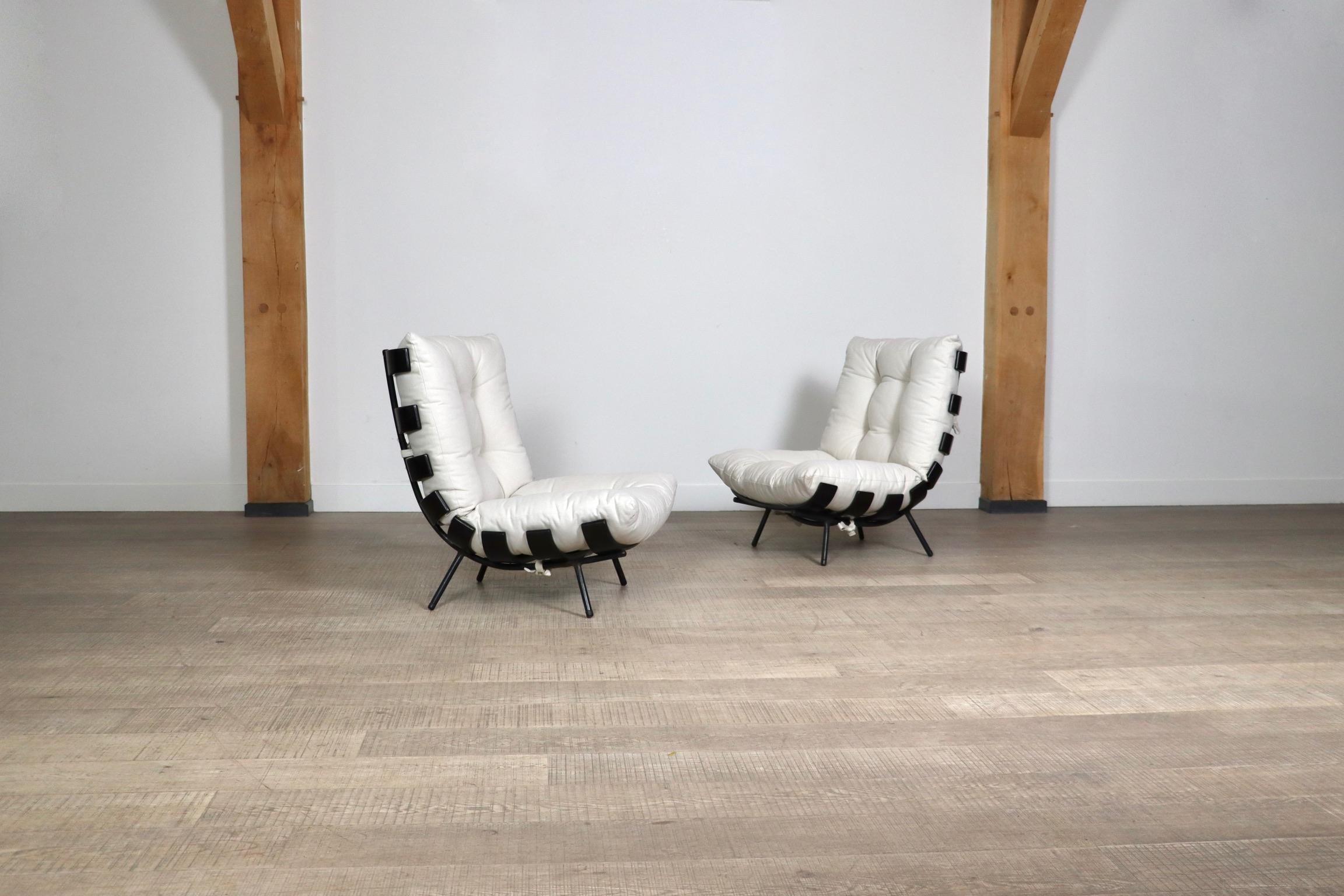 Pair Of Costela Lounge Chairs By Carlo Hauner And Martin Eisler, 1950s For Sale 7