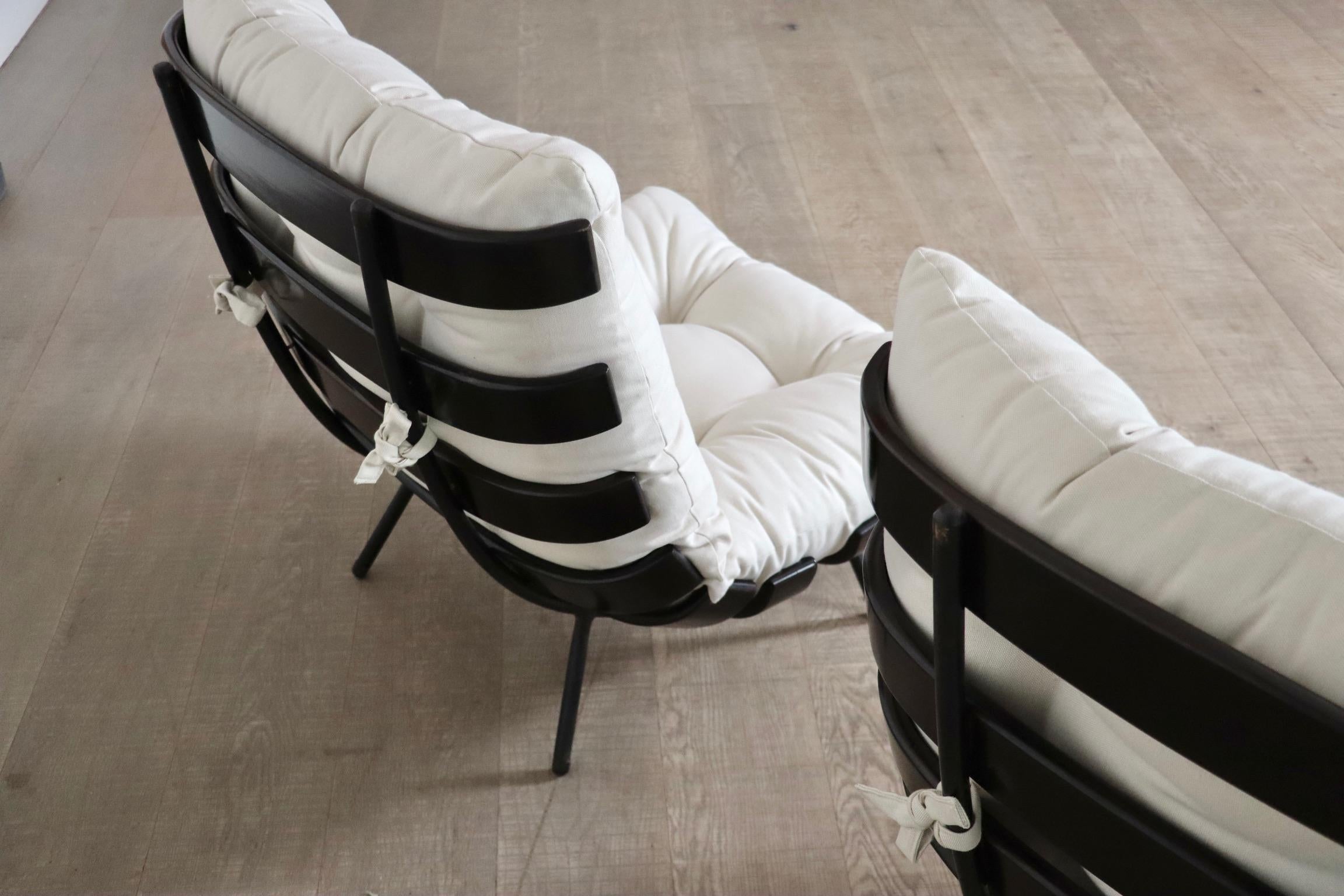 Pair Of Costela Lounge Chairs By Carlo Hauner And Martin Eisler, 1950s For Sale 3