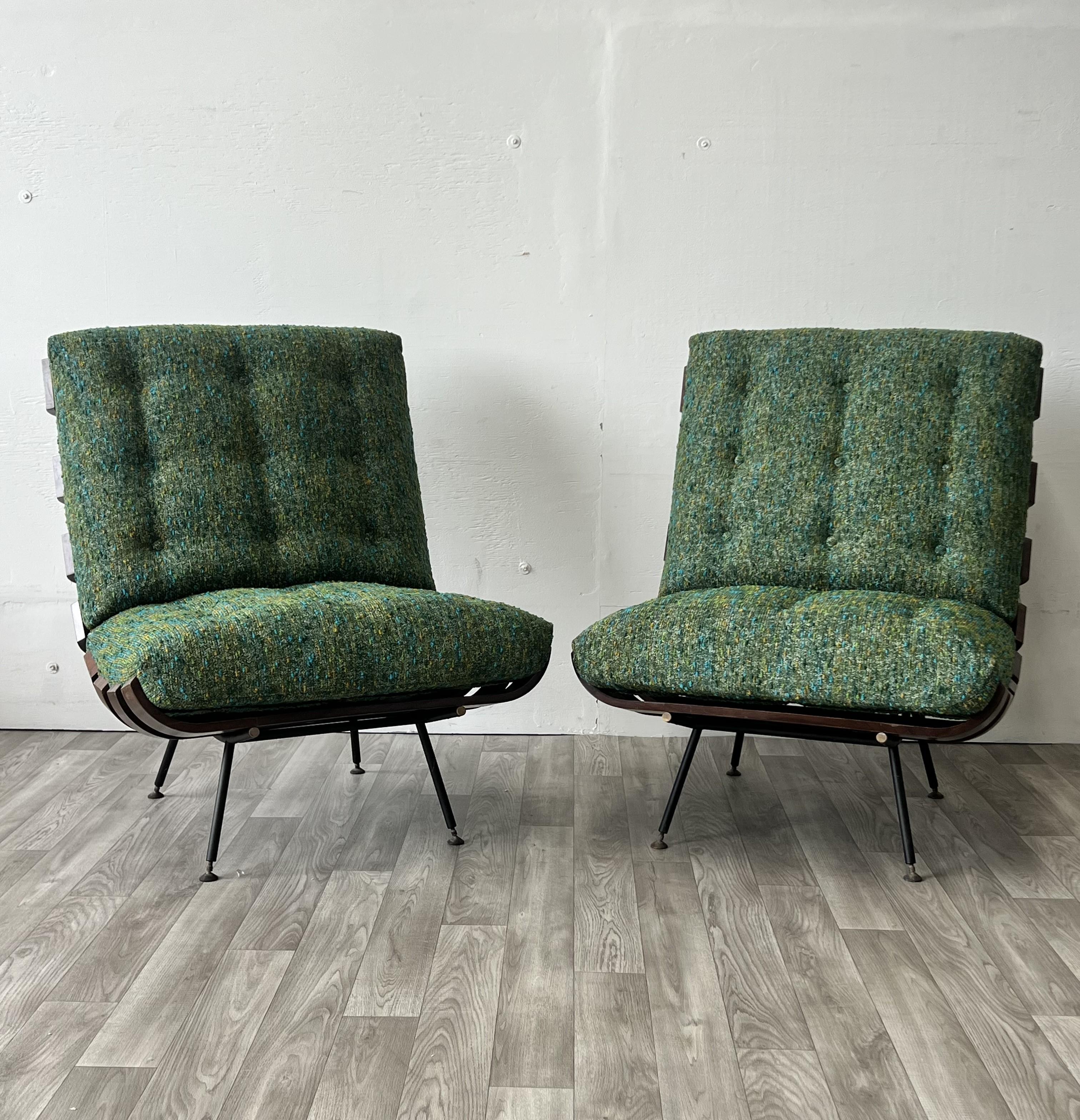 Pair of Costela Lounge Chairs by Martin Eisler and Carlo Hauner In Good Condition In Red Lion, PA