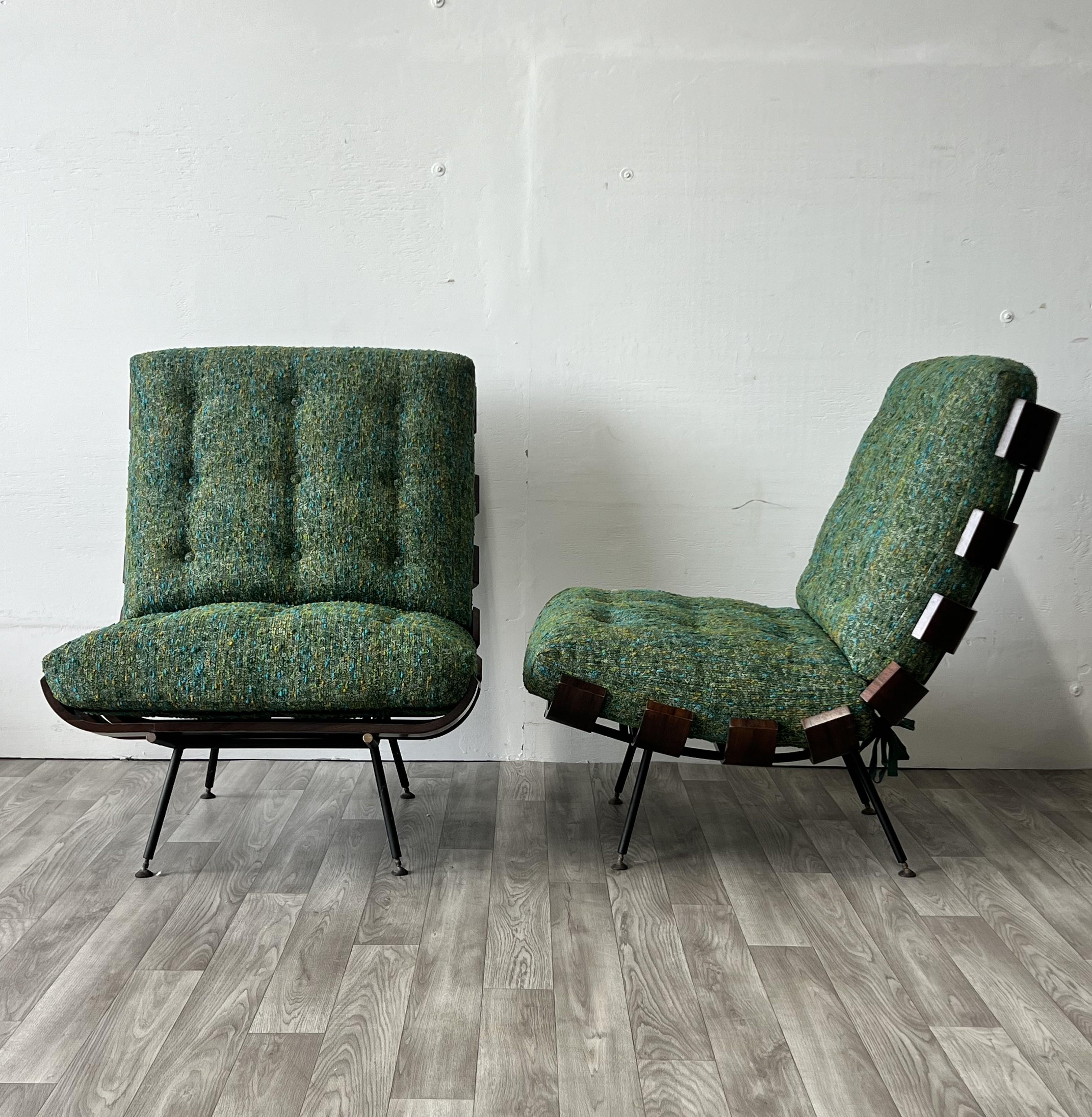 20th Century Pair of Costela Lounge Chairs by Martin Eisler and Carlo Hauner