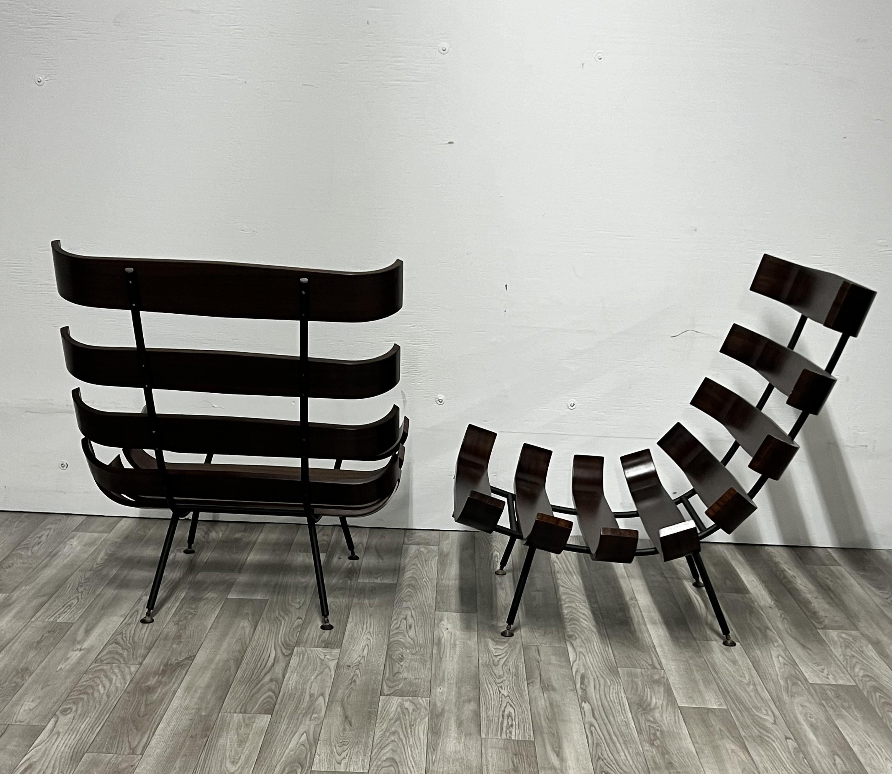 Pair of Costela Lounge Chairs by Martin Eisler and Carlo Hauner 2
