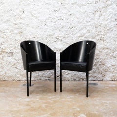 Pair of “Costes” Chairs by Philippe Starck, Early Black Edition, Circa 1980