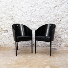 Pair of “Costes” Chairs by Philippe Starck, Early Black Edition, Circa 1980